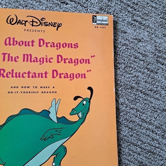 Walt Disney All About Dragons Puff Magic Vintage Vinyl Record Collectible Used - Picture 3 of 12